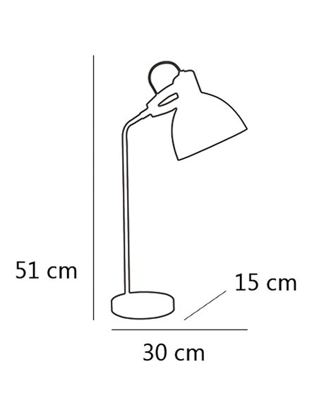 Lámpara de mesa Sendai – AJP – Lámpara de escritorio blanca, orientable