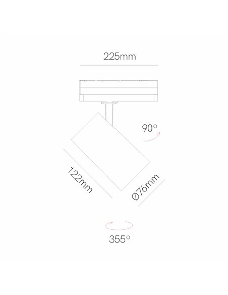 Foco de carril Lonja - Beneito & Faure – Lámpara de carril orientable