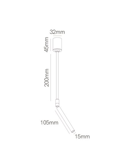 Proyector de techo Golf – Beneito & Faure – Lámpara minimalista LED orientable