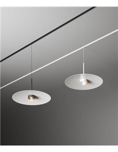 Lámpara colgante Hat 48V – Beneito & Faure – Lámpara de carril LED con altura regulable