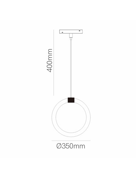 Lámpara colgante de carril magnético Fine – Beneito & Faure – Lámpara LED circular