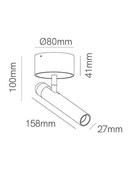 Foco de techo Alp – Beneito & Faure – Lámpara moderna orientable