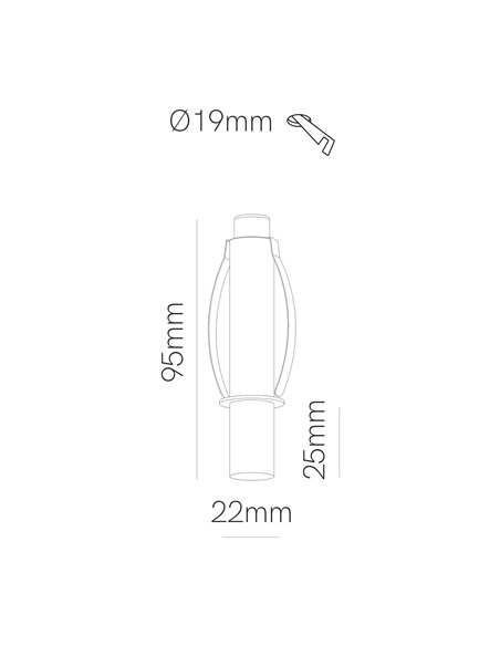 Foco empotrable Argo – Beneito & Faure – Lámpara LED, Ø 2,2 cm