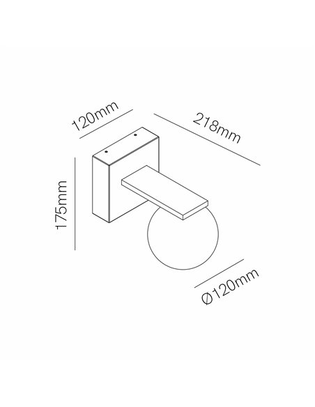 Lámpara de pared de exterior Sphere – Beneito & Faure – Lámpara esférica IP54