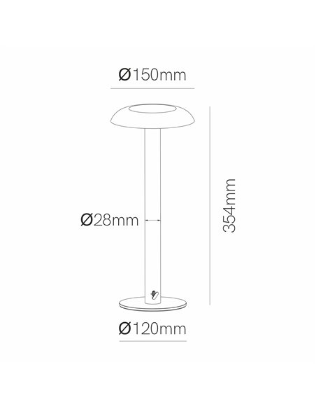 Lámpara portátil Bimba – Beneito & Faure – Lámpara minimalista regulable LED