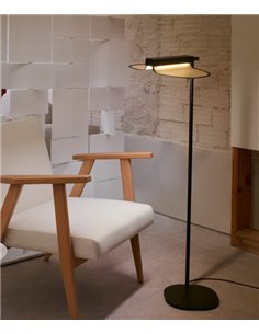 Lámpara de pie Omma – LZF – Lámpara de madera+metal, Disponible en varios colores, LED 3000K regulable, Altura: 114 cm
