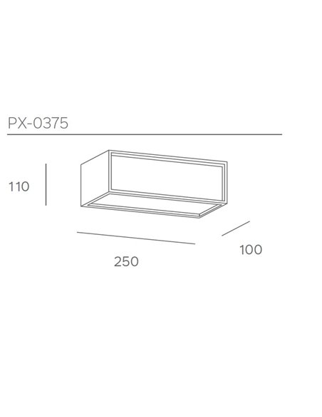 Aplique de pared de exterior Ara – FORLIGHT – Lámpara moderna, E27 15W, Apto para ambientes salinos