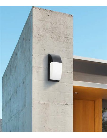 Aplique de pared de exterior Area – FORLIGHT – Lámpara moderna en 3 colores, Apto para ambientes salinos