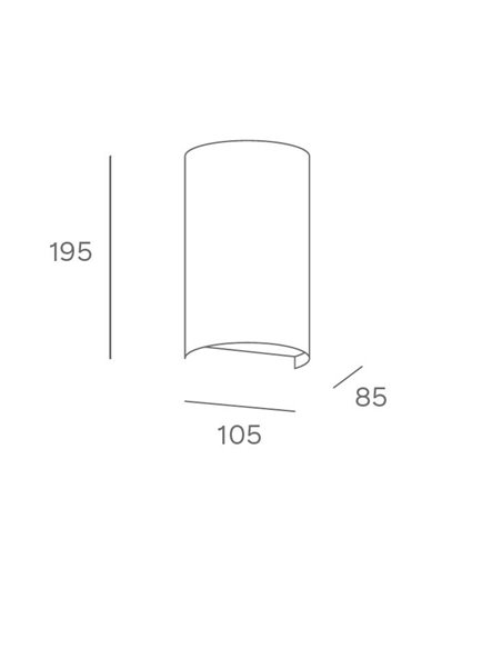 REV-Aplique de pared de exterior Foix – FORLIGHT – Lámpara en 2 tamaños, GU10 IP65, Apto para ambientes salinos