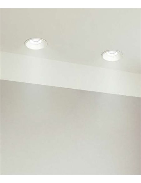 Lámpara downlight empotrable Dorit – FORLIGHT – Lámpara de techo blanca, 2 medidas, LED 3000K