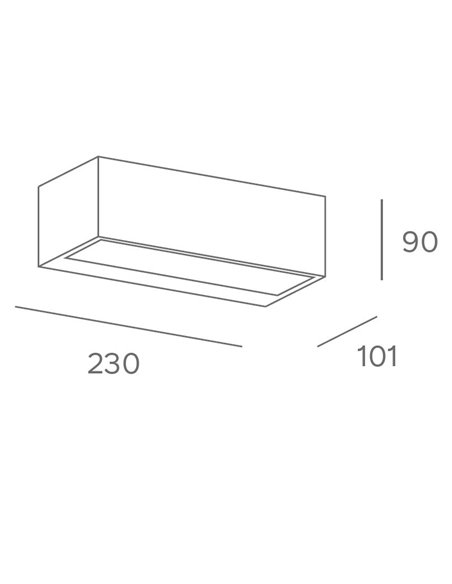 Aplique de pared de exterior Ara – FORLIGHT – Lámpara moderna en gris o blanco, LED 3000K 820 lm, Apto para ambientes salinos