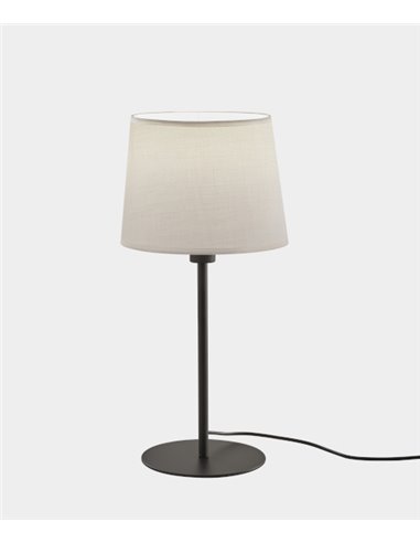 Lámpara de mesa Metrica Round – LedsC4 – Lámpara en 2 colores con pantalla blanca