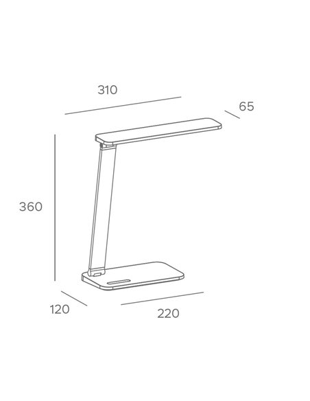 Lámpara de escritorio Zenit - FORLIGHT - Lámpara negra orientable y regulable