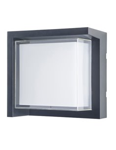 Lámpara de pared de exterior Creu - FORLIGHT - Diseño cuadrado negro, LED regulable 2