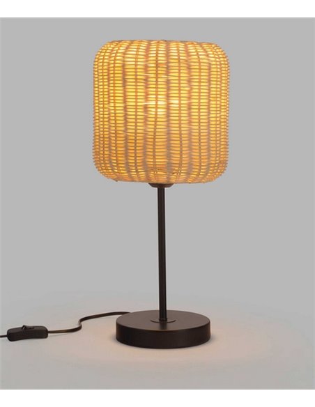 Lámpara de mesa Cortic - FORLIGHT - Lámpara de ratán natural