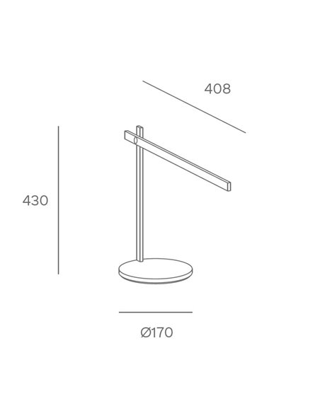 Lámpara de mesa Touch - FORLIGHT - Lámpara de escritorio blanca, luz orientable LED regulable