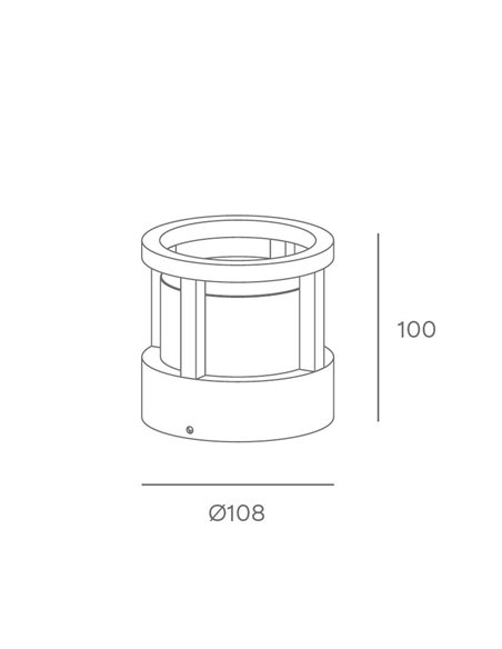 Lámpara de pared One - FORLIGHT - Aplique de exterior LED, formato circular, negro