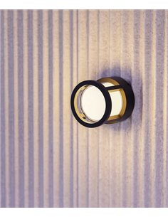 Lámpara de pared One - FORLIGHT - Aplique de exterior LED, formato circular, negro