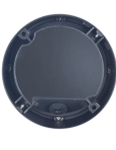Lámpara de pared One - FORLIGHT - Aplique de exterior LED, formato circular, negro