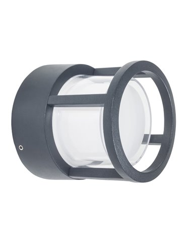 Lámpara de pared One - FORLIGHT - Aplique de exterior LED, formato circular, negro