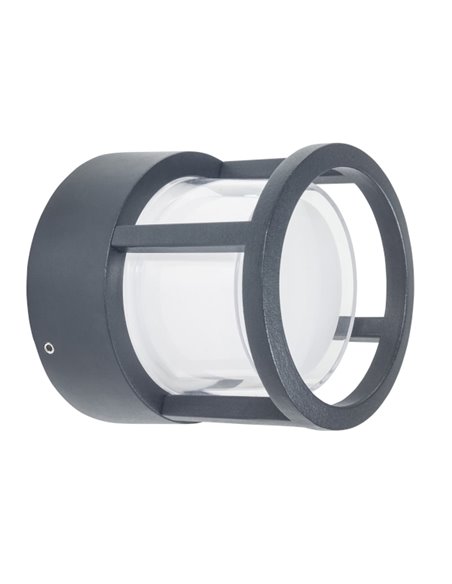 Lámpara de pared One - FORLIGHT - Aplique de exterior LED, formato circular, negro