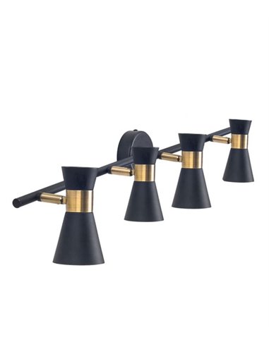 Plafón de techo Eufo - FORLIGHT - Lámpara lineal con 4 focos orientables Plafón de techo Eufo - FORLIGHT - Lámpara lineal con 4 focos orientables