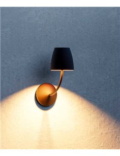 Aplique de pared de exterior Eclipta I - FORLIGHT - Lámpara decorativa en 3 colores, IP54