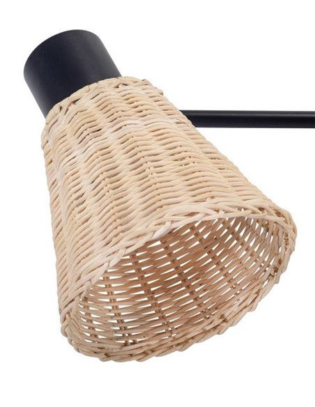 Aplique de pared Nature Double - FORLIGHT - Lámpara de con 2 pantallas de ratán orientables