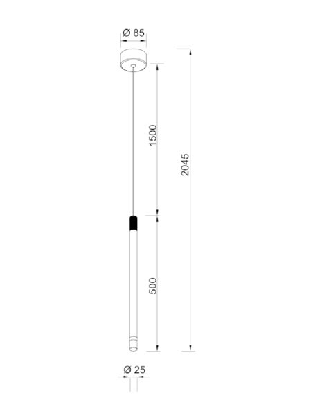 Lámpara colgante Moana – Mantra – Lámpara colgante tubular LED