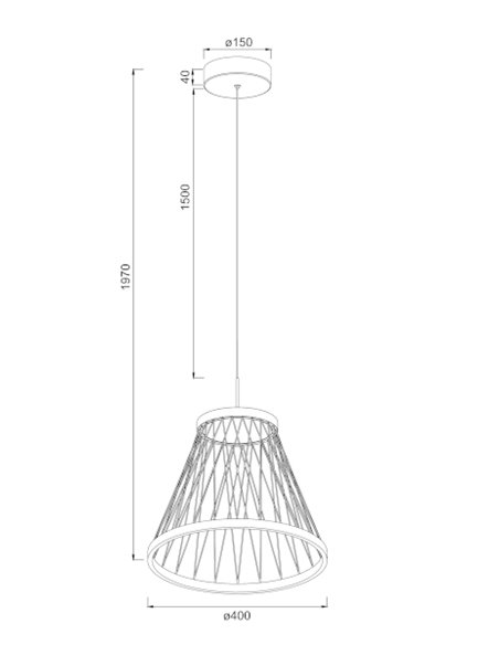 Lámpara colgante Spider – Mantra – Lámpara decorativa LED en gris