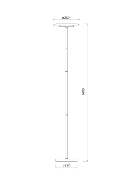 Lámpara de pie Tina – Mantra – Lámpara minimalista LED blanca