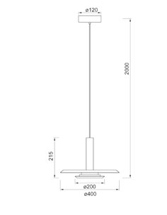 Lámpara colgante Tina - Mantra - Lámpara LED platillo blanco y negro