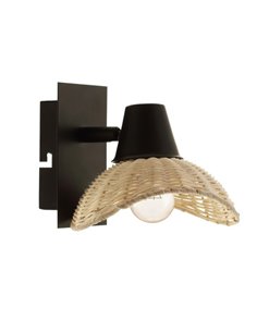 Aplique de pared Kasteli - IDP Lampshades - Pantalla de mimbre, lámpara decorativa 2