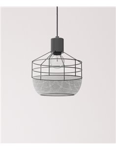 Lámpara colgante Birtley - IDP Lampshades - Lámpara jaula negra