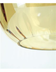 Aplique de pared Daiki - IDP Lampshades - Pantalla de cristal ámbar 2