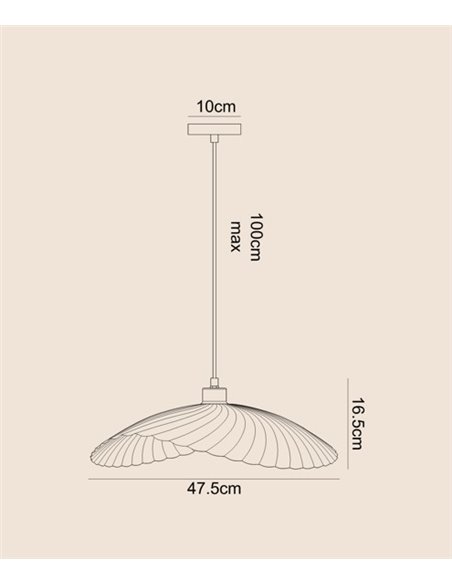 Lámpara colgante Judy - IDP Lampshades - Lámpara colgante blanca