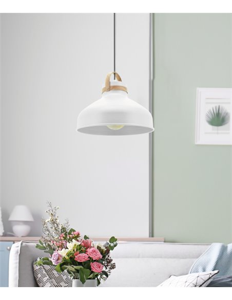 Lámpara colgante Olivia - IDP Lampshades - Lámpara nórdica blanca