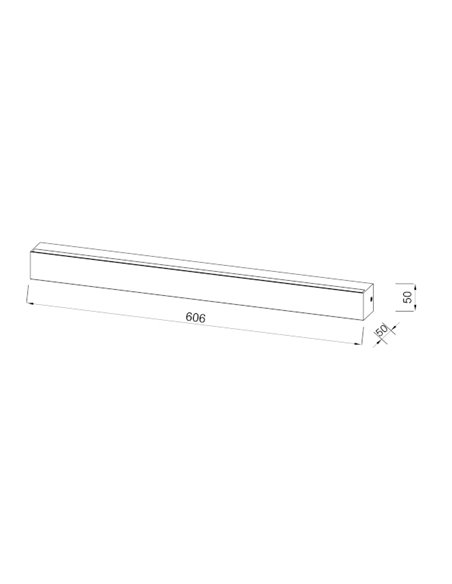 Aplique de pared Elegance - Mantra - Diseño lineal LED, acabado gris pavonado
