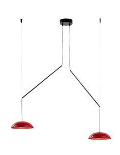 Lámpara colgante Absidiola Movil 2 - Luxcambra - Lámpara de techo de cerámica roja