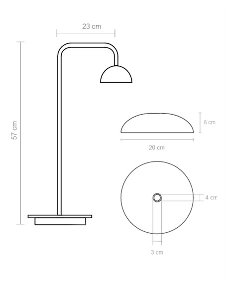Lámpara de mesa Absidiola - Luxcambra - Lámpara arco de cerámica