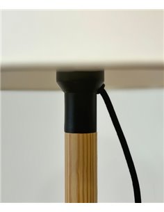 Lámpara de mesa Clasica - Luxcambra - Pantalla de pergamino y base de madera