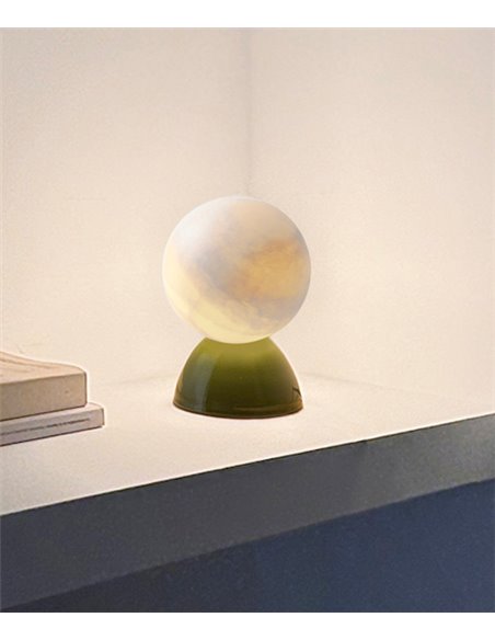 Lámpara de mesa Abisal - Luxcambra - Lámpara decorativa de cerámica y alabastro