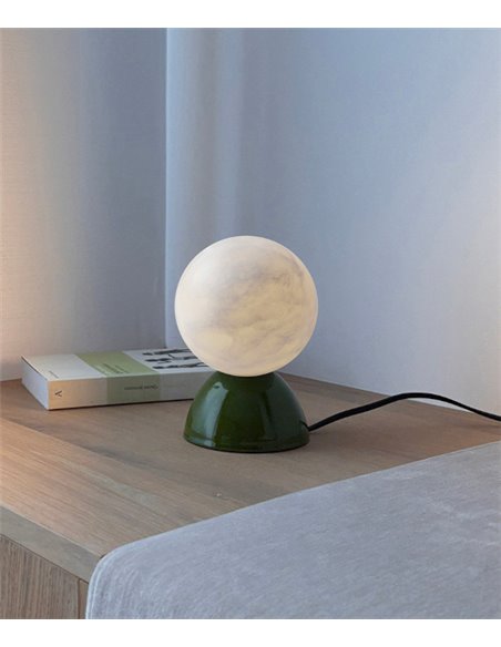 Lámpara de mesa Abisal - Luxcambra - Lámpara decorativa de cerámica y alabastro