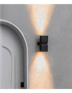 Aplique de pared Klamp - Faro - Lámpara de exterior, Doble emisión de luz