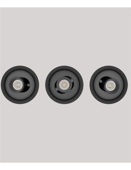 Lámpara de techo empotrable Orbit - Onok - Foco orientable LED en blanco o negro