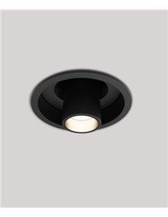Lámpara de techo empotrable Orbit - Onok - Foco orientable LED en blanco o negro