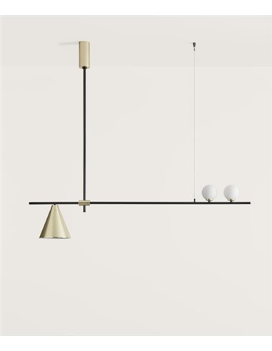 Lámpara colgante Crane - Aromas - Lámpara decorativa oro mate, LED 2700K