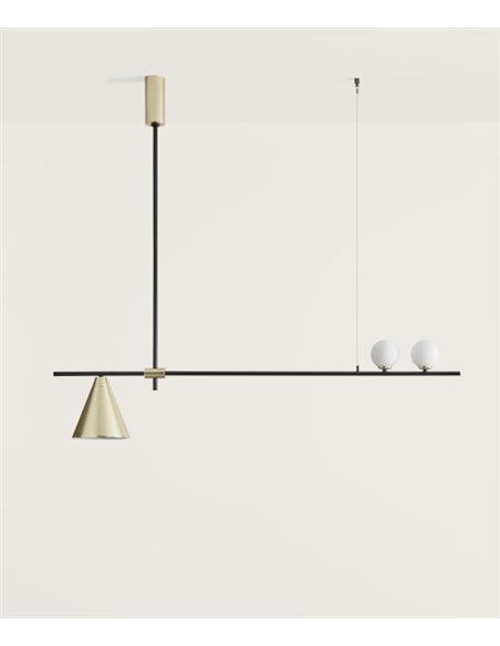 Lámpara colgante Crane - Aromas - Lámpara decorativa oro mate, LED 2700K