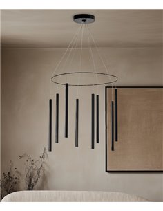Lámpara colgante Mika Multi - Aromas - Lámpara de acero bronce, LED COB 2700K, Regulable Triac