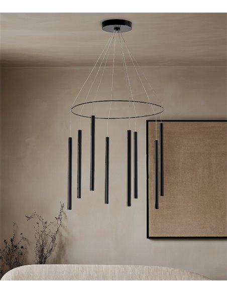 Lámpara colgante Mika Multi - Aromas - Lámpara de acero bronce, LED COB 2700K, Regulable Triac